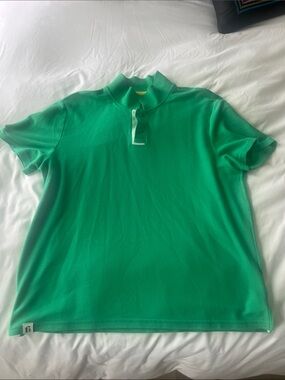 Bonobos Bright Green Men's Polo with Contrasting Placket